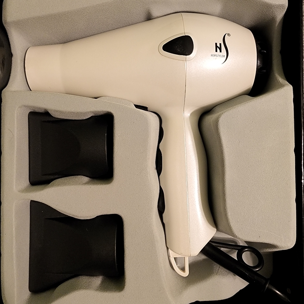 Herstyler Tourmaline Hair Dryer - pearlescent white